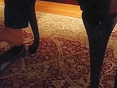 My Wife s Candid ShoePlay With Her Silver Ballet Flats