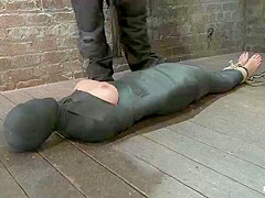 Cute Little Blond Girl Is Mummified, Vibrator Stuck On Her Clit. Hung Upside Down To Cum & Cum. - Ki