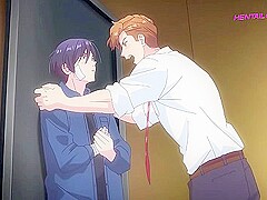 Dominant guy pounds lover in doggy & showers his open tight ass ⋄ Gay Anime