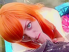 Redhead Girl Doing Blowjob On A Boat