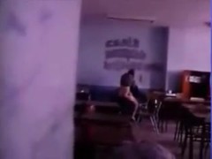 secretly fucking in the classroom