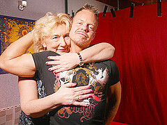German Grandma Fucking With A Muscled Toy guy - MatureNL