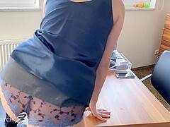 Employee Caught By Her Boss And Filled Up With Cum - Busines