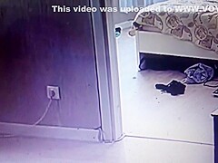 Young couple having sex in the bedroom (Spycam)