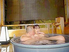 Wet Silky Glossy Skink Sex In An Open-air Bath 3 P1