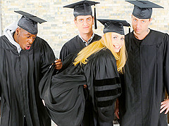 Mallory Fox,Chad Diamond,Mark Zane,Julius Ceazher in University Gangbang #10, Scene #03