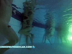 Between All The Horny People This Couple Has Real Sex Underwater In The Public Pool