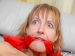 His Wristwatch Disappears Into The Pussy Hole Of His Bound