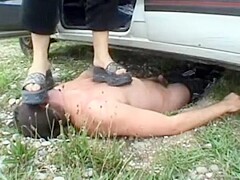 Stomach Run Over and Parked On Top Of With Car
