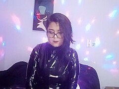 Doing Joi And Rubber On My Latex Catsuit