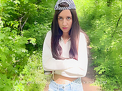 Caught A Girl Drawing Graffiti And Fucked Her In The Forest - Cum In Panties