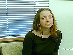 Real British Teen 18+ Is Nervous At Casting