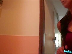 Fake College Inspector Gets Busty Redhead To Pay With Blowjob - Reality
