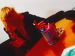 Cougar blonde seduces a man and gets creamed in the end