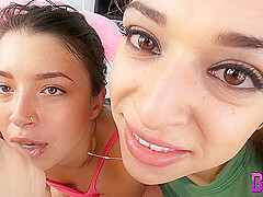 Banging Beauties POV Double Blowjob Babes