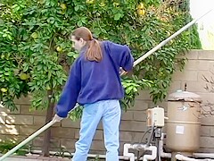 She loves fucking her pool guy