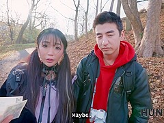 Buxom Japanese Fucked While Cuckold Watches - Pov