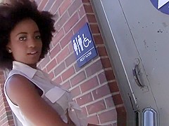 Ivy Sherwood sucks cock in a gloryhole