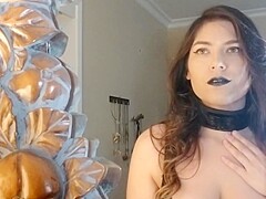 Goth Girl In Collar And Leash Latina Suicide Girl Masturbation