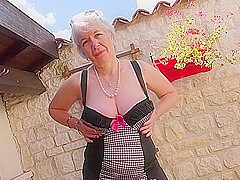 Caroline - British Horny Granny Playing Outside