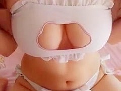 Asian Chinese Teen Girl HD Play Banana On Her Boobs
