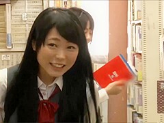 Nerdy Japanese babe is spending a lot of time in the library, while having casual sex adventures