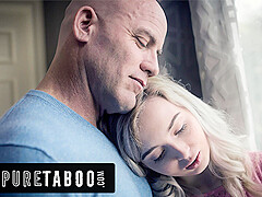 PURE TABOO Obedient Petite Virgin Lexi Lore Receives Very Special Hug From Stepdaddy Derrick Pierce