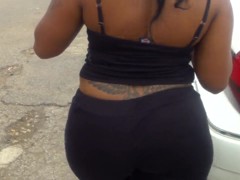 Big Booty Hoe Shows Off Her Tramp Stamp...