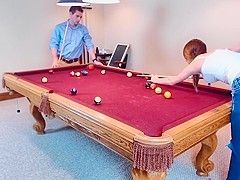 honey pool table lost bet quickie - huge facial