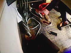 Candid Under Desk Shoeplay - dipping, dangling sexy feet