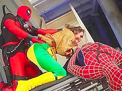 Gets Fucked Hard By Two Super Heroes With Xander Corvus, Derrick Pierce And Allie Haze