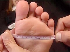 Kokomi Naruse Sweaty Feet on Glass Table and Footjob