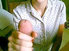 Close Up Shot Of A Brunette Woman Getting A Load Of Cum Shot