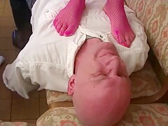 Trampling and humilation in kitchen