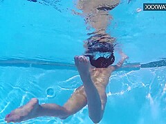 Hungarian Pornstar Lana Tanga Orgasming Underwater