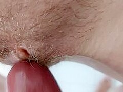 Quickie In Bathroom, Cums On My Pussy