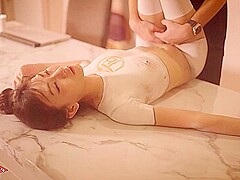 June Liu 刘玥 / Spicygum & Fanny Ly - Sexy Asian New Recruit For The Football Club (3som) P2
