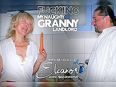 Eleanor Lucky To Fuck My Skinny 68 Year Old Granny Landlord Eleanor In Her House When Her Husband Ju