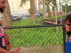 Sexy Ebony Banks and her hung basketball buddy