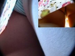 Sexy panty upskirt peek