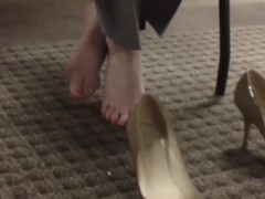 My amateur voyeur vid shows the feet of chicks