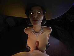Alcina Boobjob - Vampire Giantess CGI Video Game Parody Titfuck