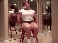 Female bodybuilder gagged and bound beautiful