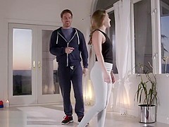 Lily Ford and Ryan Ryder have passionate sex on the floor