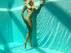 Serbian Pornstar Gets Naked In The Pool