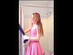 Hidden cam 20 something girl shower comp