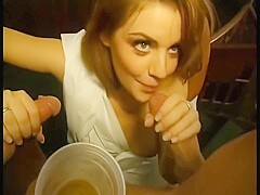 A Young Beauty Surrounded By Cocks - Micki Lynn, John West And Pat Myne