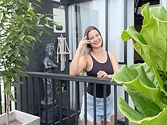 I Seduce My Married Neighbor And Invite Him Over To My House While My Cuckold Husband Is Away, He Fu