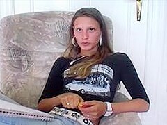 An Amazing Looking German Teen 18+ Pleasing Her Tight Pussy With Angie S