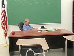 Izy-Bella Blue gets fucked in the classroom